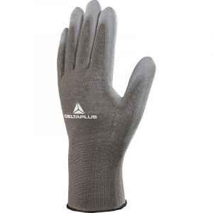 Delta Plus VE702 Polyester Knitted PU Coated Builders Mechanics Work Gloves PPE 