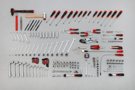 Composition de 182 outils pour le mécanicien automobile.
Ref : CP-182